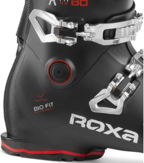 фото Ботинки горнолыжные roxa 24-25 r/fit 80 rtl gw black/black/red