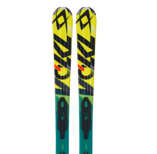 фото Горные лыжи с креплениями volkl 14-15 jr racetiger sl yellow + кр. m 4.5 3-motion jr