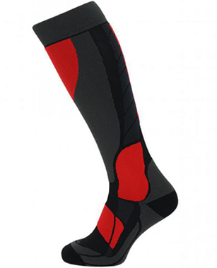 фото Носки горнолыжные blizzard compress 120 ski socks black/grey/red