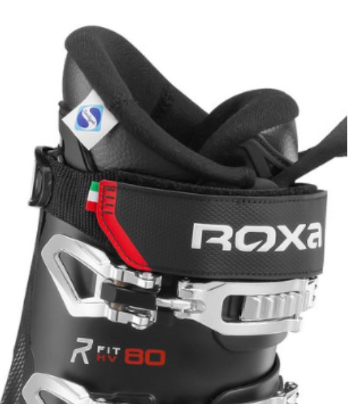 фото Ботинки горнолыжные roxa 24-25 r/fit 80 rtl gw black/black/red