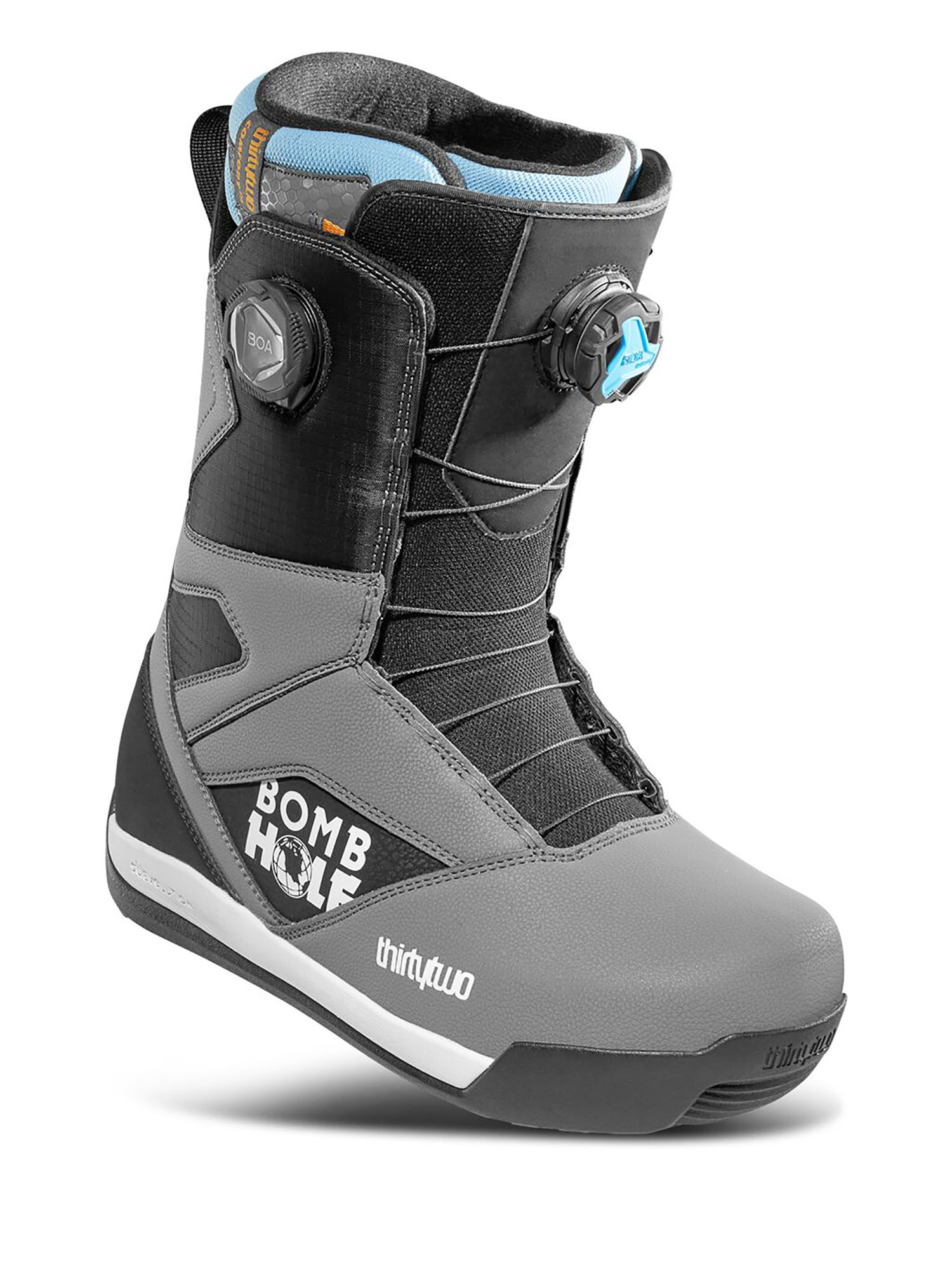фото Ботинки сноубордические thirtytwo 25-26 stw db bomb hole grey/black/blue