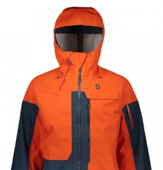 фото Куртка горнолыжная scott jacket vertic 3l tangerine orange/nightfall blue