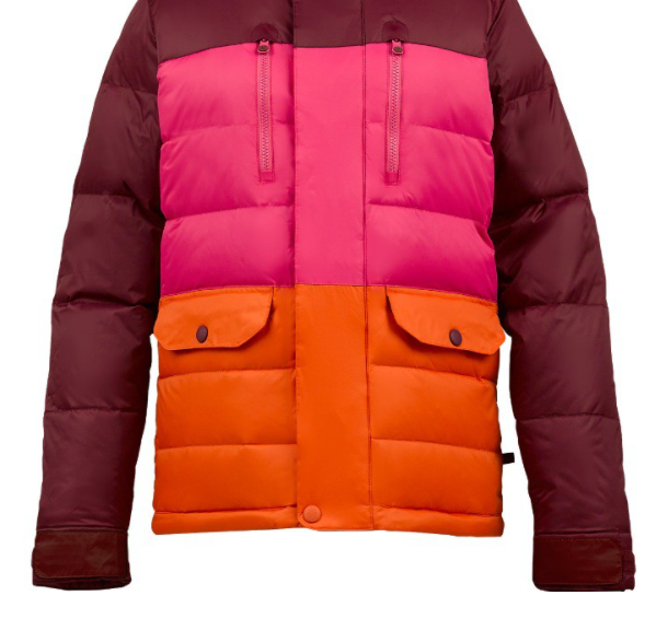 фото Куртка пуховая burton wb dandridge dwn jk sangria colorblock