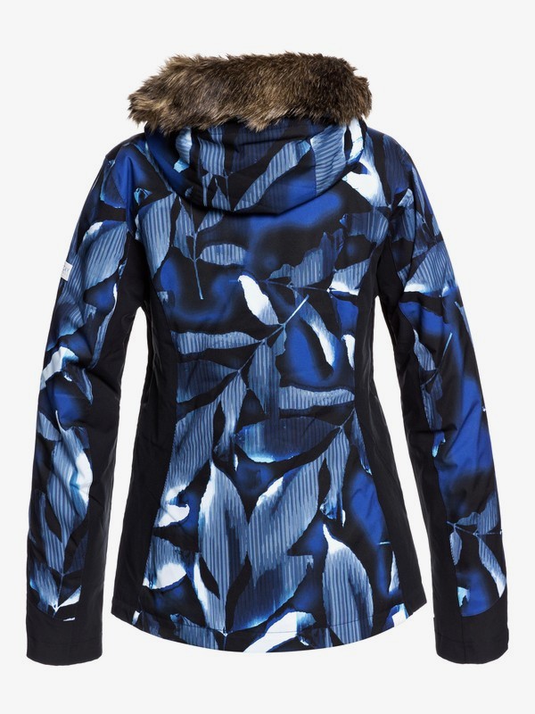 фото Куртка для сноуборда roxy 20-21 jet ski premium mazarine blue striped leaves