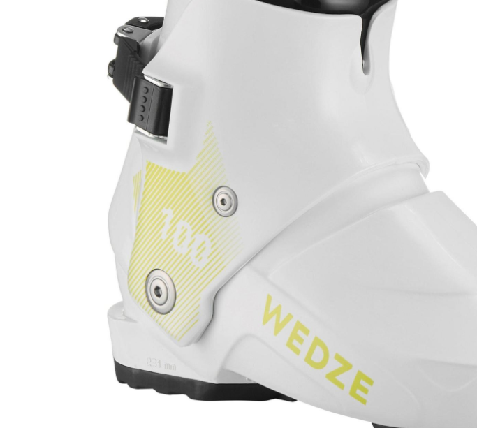 Ботинки горнолыжные Wedze Kid 100 White/Yellow, цвет белый, размер 18,5 см 4175969 - фото 5