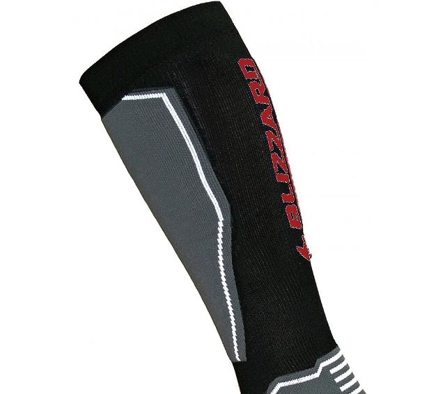 Носки горнолыжные Blizzard Compress 85 Ski Socks Black/Grey - фото 3