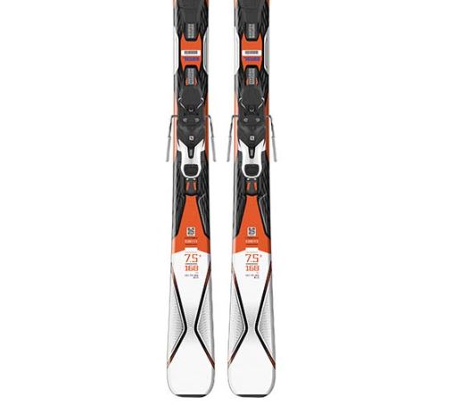 фото Горные лыжи с креплениями salomon x-drive 7.5 r + кр. e lithium 10 black (37755410)