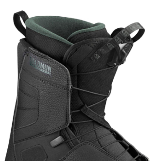 Ботинки сноубордические Salomon 20-21 Titan Black/Black/Green Gables, цвет черный, размер 40,5 EUR L40737700 - фото 4