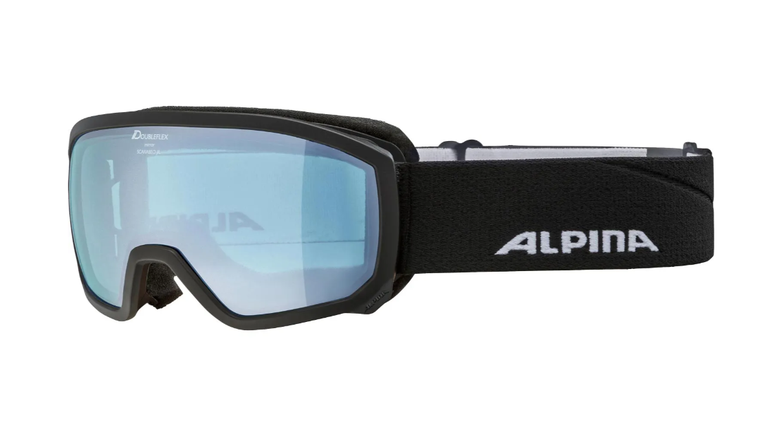 Маска Alpina 22-23 Scarabeo Q-Lite Kids Black/Blue Matt, цвет черный-розовый A7257837 - фото 1