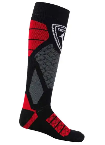 Носки горнолыжные Rossignol 20-21 Men's Wool And Silk Sports Red, цвет черный-красный, размер 39-41 EUR RLIMX03U - фото 2