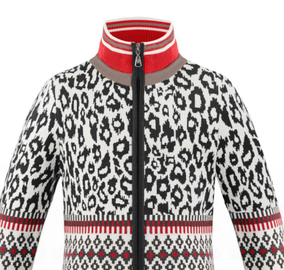 Блузон флисовый Poivre Blanc 20-21 Knit Jacket Jr Panther Black, цвет белый, размер 128 см 279596-0287001 - фото 4