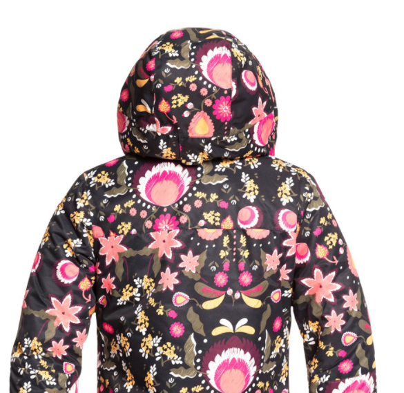 Куртка для сноуборда Roxy 18-19 Jetti Girl Black Folk Winter/Living Coral, цвет черный, размер 10 (дет.) 110505FW20 - фото 4