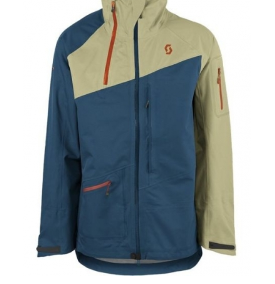 Куртка горнолыжная Scott Jacket Vertic 3L Sahara Beige/Eclipse Blue, цвет синий, размер S 244271 - фото 2