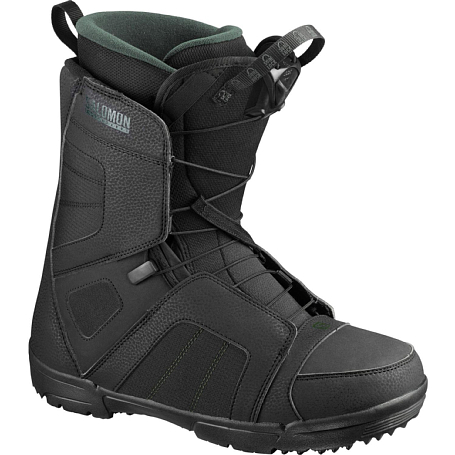 Ботинки сноубордические Salomon 20-21 Titan Black/Black/Green Gables, цвет черный, размер 40,5 EUR L40737700 - фото 1