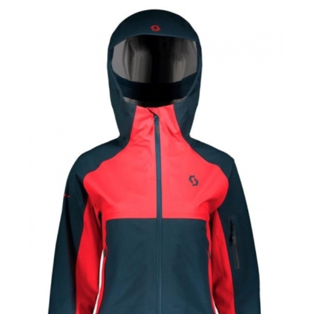 Куртка горнолыжная Scott Jacket W's Explorair 3L Nightfall Blue/Melon Red, цвет синий-красный, размер S 261805 - фото 2