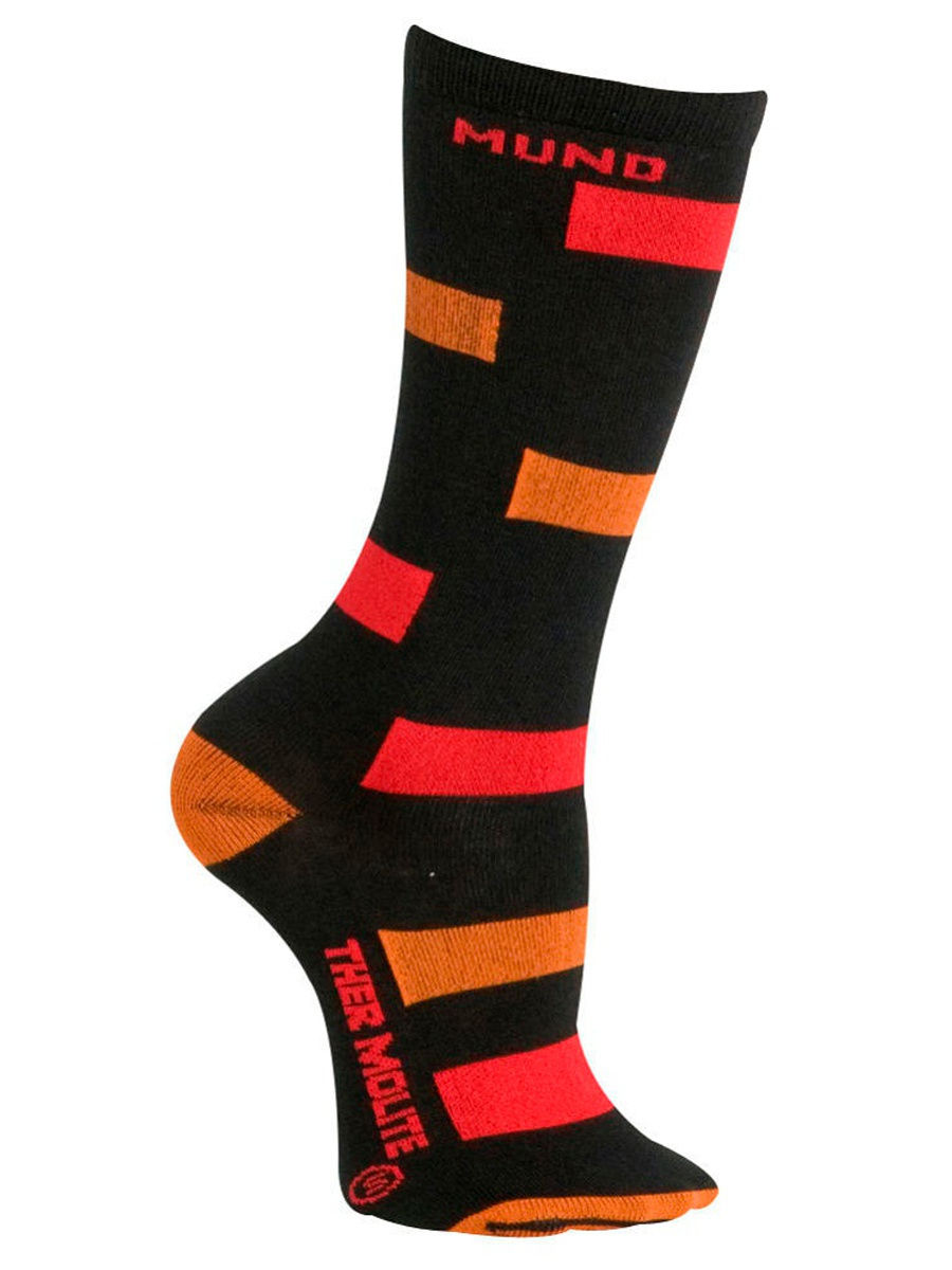 Носки горнолыжные Mund Skiing Junior Black\Red\Orange носки горнолыжные mico 19 20 ski performance sock in polypropylene nero rosso