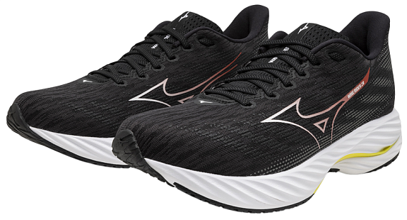 Кроссовки Mizuno 24-25 Wave Rider 28 W BlackWhiteEvening Primrose 10341₽