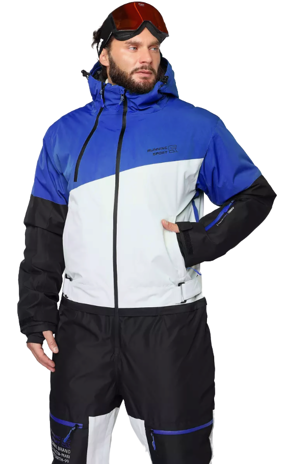 фото Комбинезон running sport m 8892 blue/black/white