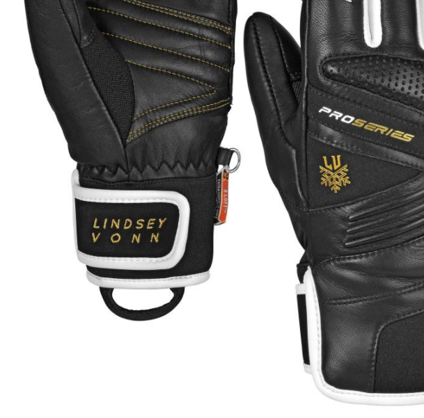 фото Перчатки reusch lindsey black/white/gold