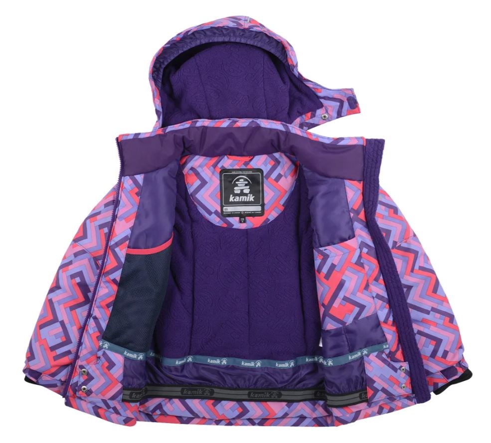 Куртка горнолыжная Kamik Tessie Grid Grape, цвет разноцветный, размер 116 см KWG6856 - фото 5