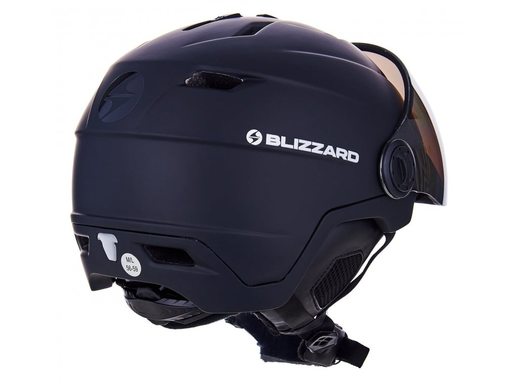 Шлем зимний Blizzard 22-23 Double Visor Black Matt Smoke Mirror Lens, размер 60-63 см - фото 3