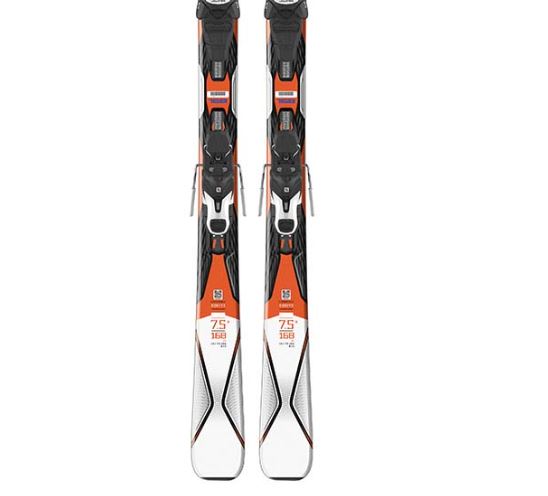 Горные лыжи с креплениями Salomon X-Drive 7.5 R + кр. E Lithium 10 White (37755810), цвет белый-оранжевый L39146600 - фото 4