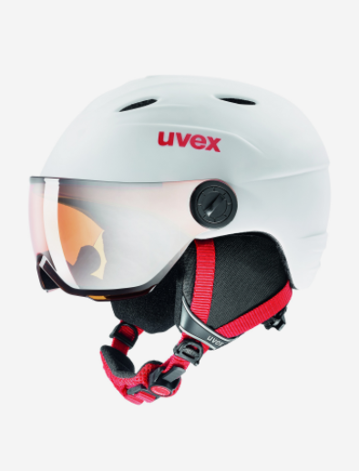 Шлем зимний Uvex Visor Pro White/Red Mat Jr, цвет белый-красный, размер 54-56 см 5661911305 - фото 1