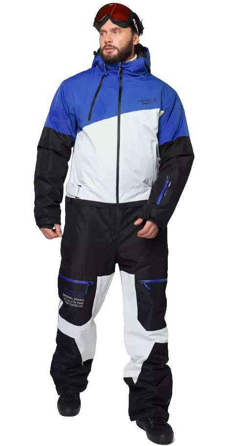 фото Комбинезон running sport m 8892 blue/black/white