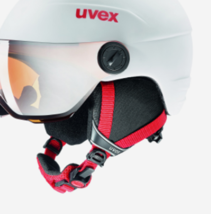 Шлем зимний Uvex Visor Pro White/Red Mat Jr, цвет белый-красный, размер 54-56 см 5661911305 - фото 4