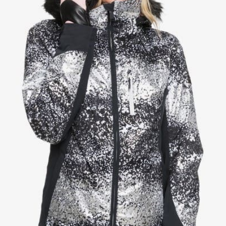 Куртка для сноуборда Roxy 20-21 Jet Ski Premium True Black Switcher, цвет черно-белый, размер XS ERJTJ03261_KVJ3 - фото 3