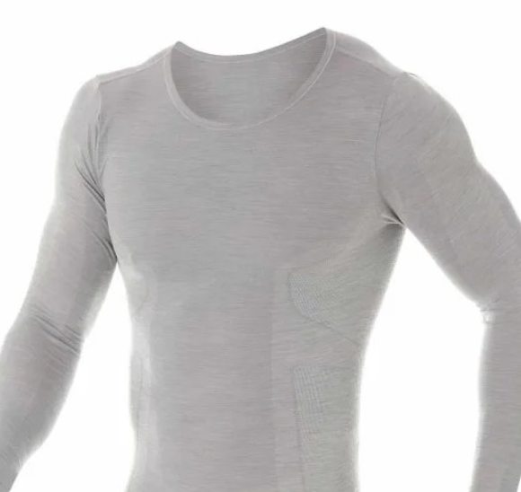 Термокофта Brubeck Men Comfort Wool Grey, цвет серый, размер L LS12160 - фото 3