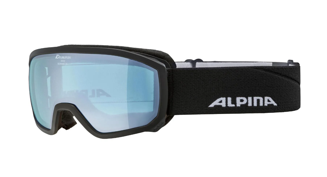 Маска Alpina 22-23 Scarabeo Q-Lite Kids Black/Blue Matt