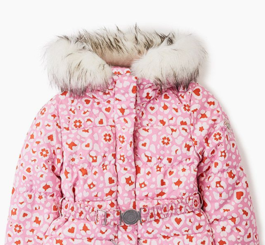 Куртка Poivre Blanc 19-20 Down Coat Fever Heart, цвет розовый, размер 92 см 274068-9113001 - фото 4