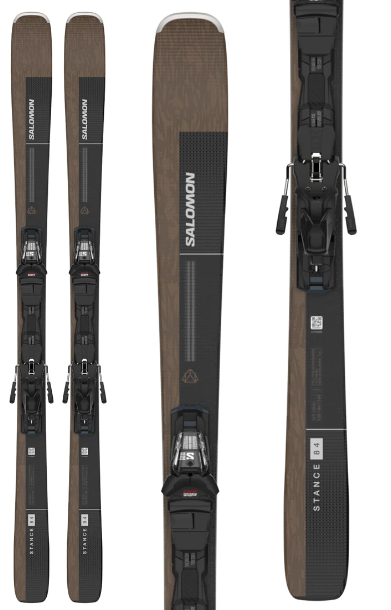 Горные лыжи с креплениями Salomon 22-23 E Stance 84 + кр. E Z12 GW F90 Black/Grey (41468915) крепления для сноуборда salomon 22 23 yakky black