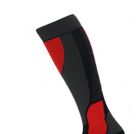 Носки горнолыжные Blizzard Compress 120 Ski Socks Black/Grey/Red - фото 3