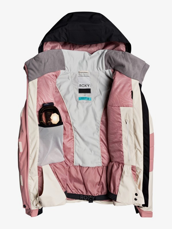 Куртка для сноуборда Roxy 22-23 Dakota Angora, цвет черный-белый-розовый, размер M ERJTJ03260_TEE0 - фото 2