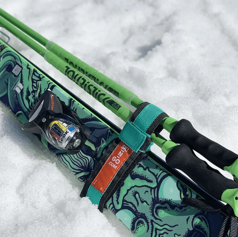 фото Приспособление для переноски лыж и лыжных палок ski-n-go green
