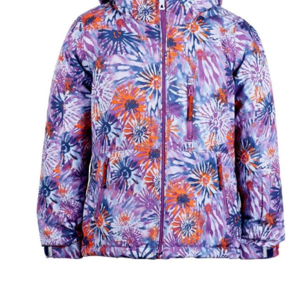 Куртка горнолыжная Kamik Aria Flowerburst Grape/Orange, цвет фиолетовый, размер 92 см KWG6618 - фото 3