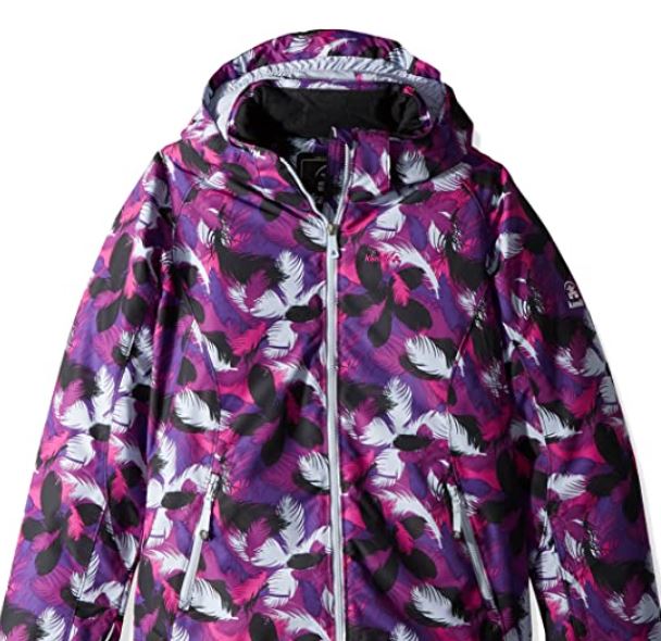 Куртка горнолыжная Kamik Avalon Whimsical Feather Purple Sky/Black, цвет фиолетовый, размер 164 см KWG6627 - фото 6