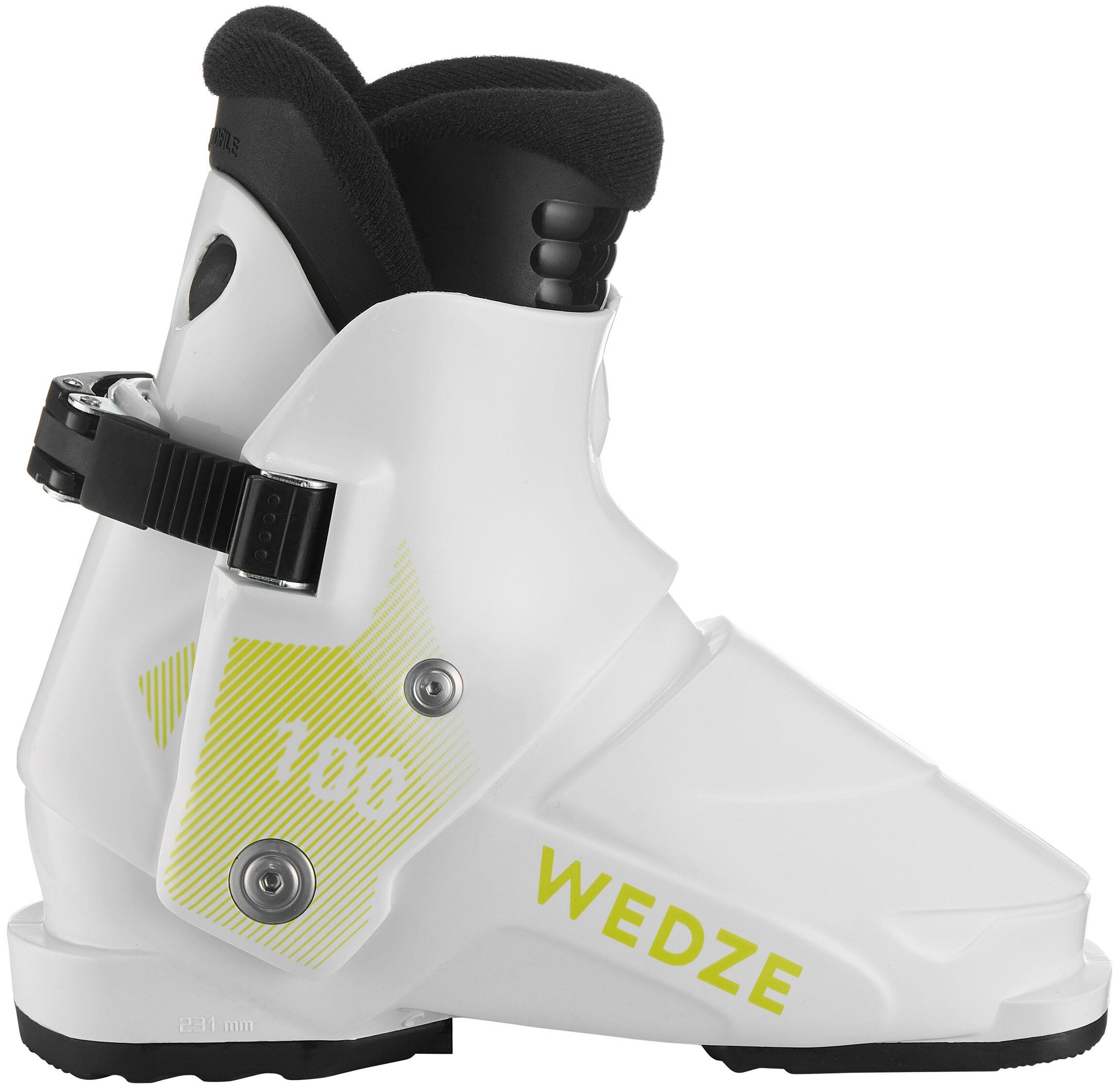 Ботинки горнолыжные Wedze Kid 100 White/Yellow, цвет белый, размер 18,5 см 4175969 - фото 4