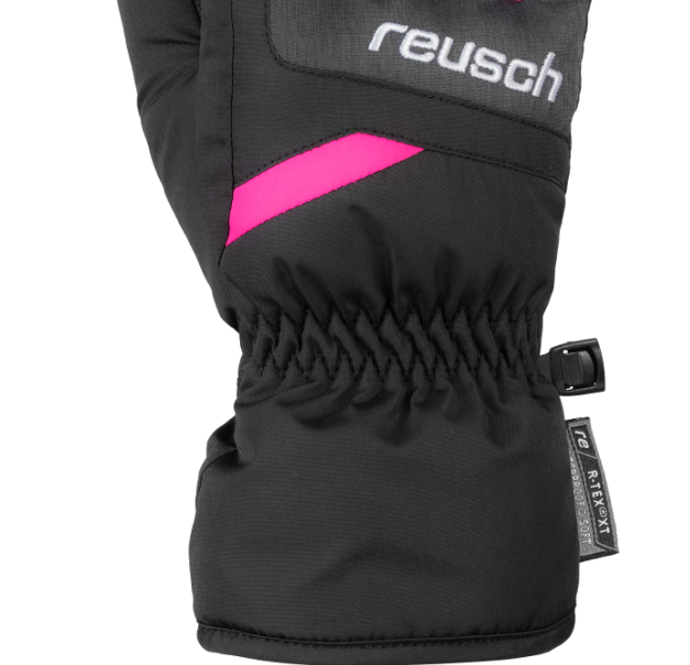 Перчатки Reusch 21-22 Bennet R-Tex XT Junior Black/Black Melange/Pink Glo, цвет черный-розовый, размер 6 6061206 - фото 3