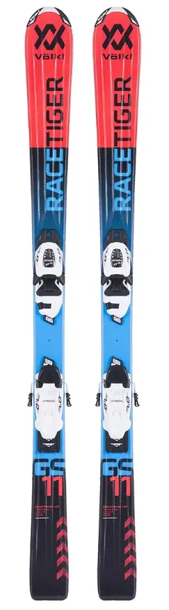 Горные лыжи с креплениями Volkl 17-18 Junior Racetiger GS +