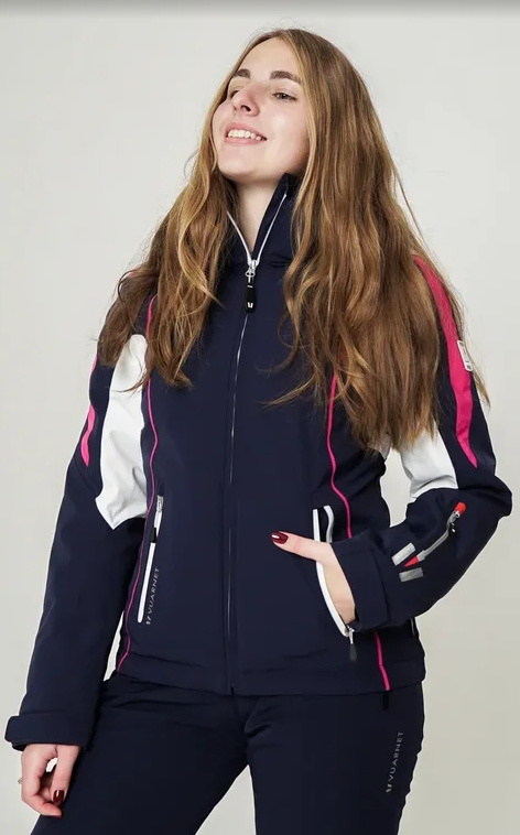 Куртка горнолыжная Vuarnet M L Satie Jacket Lady Sailnavy/Br/Whi, цвет тёмно-синий, размер 36 - фото 4