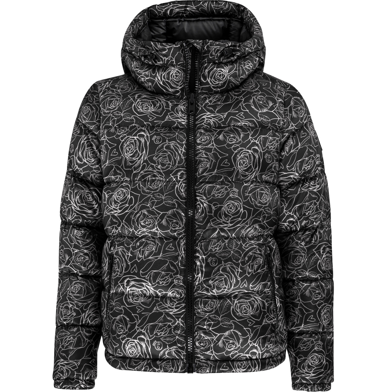 Куртка пуховая Head 22-23 Rebels Star Phase Jacket W Rose Print/Black