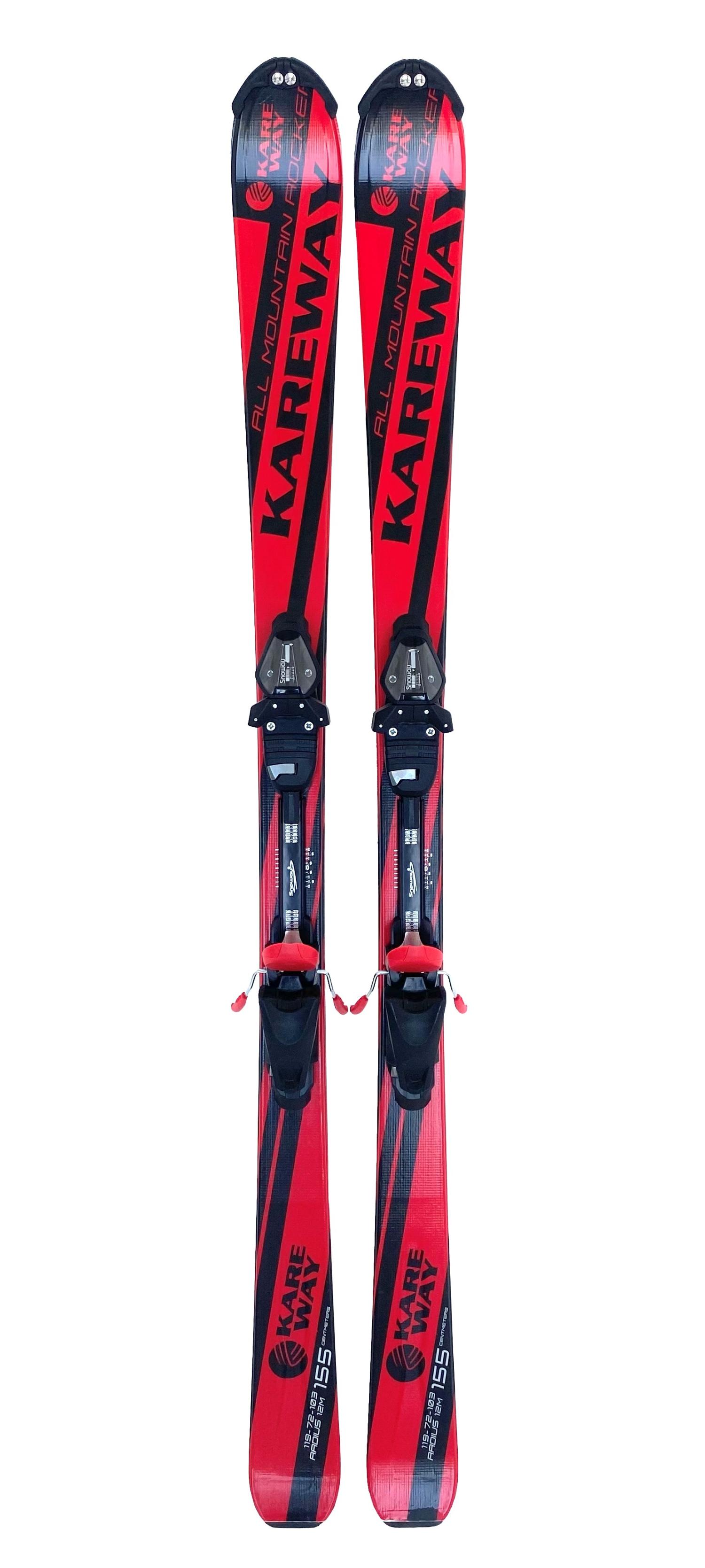 Горные лыжи с креплениями Lightning Kareway Black/Red + кр. Snoway SX 10 lightning black telescopic car key keychain backpack buckle accessory