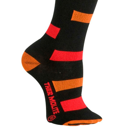 Носки горнолыжные Mund Skiing Junior Black\Red\Orange, цвет черный, размер 24-28 EUR - фото 2