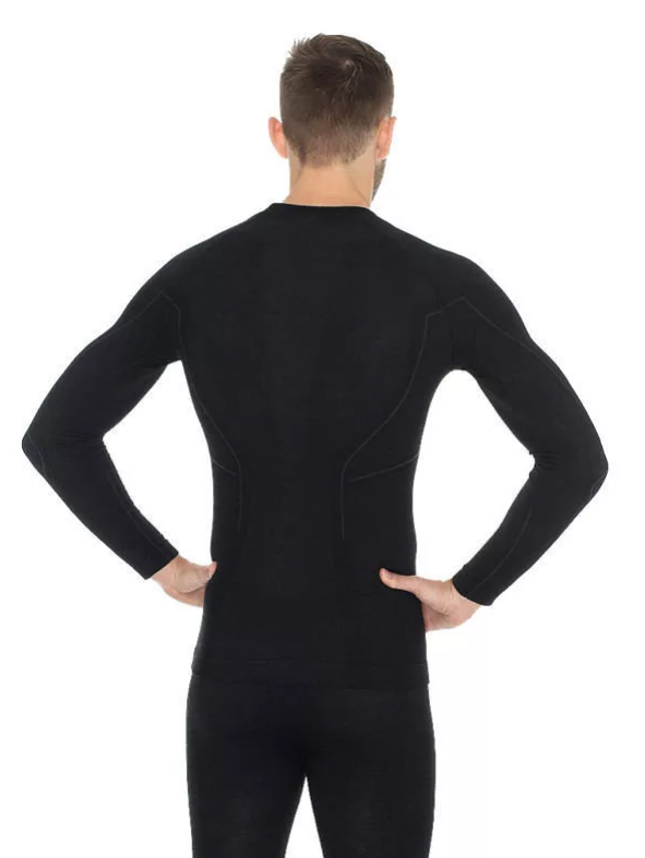 Термокофта Brubeck Men Active Wool Black, цвет черный, размер XL LS12820 - фото 2