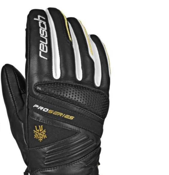 фото Перчатки reusch lindsey black/white/gold