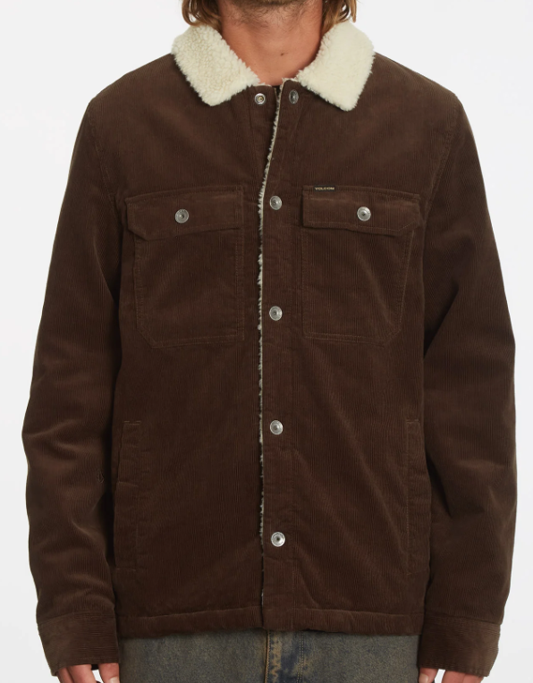 Куртка Volcom Keaton Jacket Dark Brown флисовая кофта volcom 22 23 v science full zip fleece dark khaki