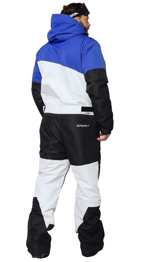 фото Комбинезон running sport m 8892 blue/black/white